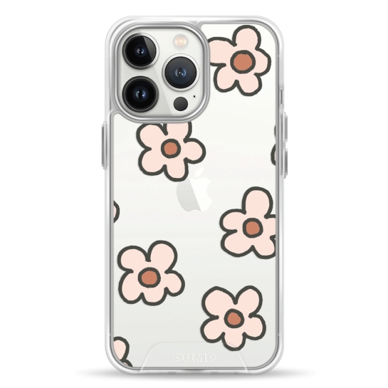 Чехол Pump Transparency Silver Button Case for iPhone 13 Pro Daisies - цена, характеристики, отзывы, рассрочка, фото 1