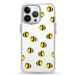 Чехол Pump Transparency Silver Button Case for iPhone 13 Pro Bees