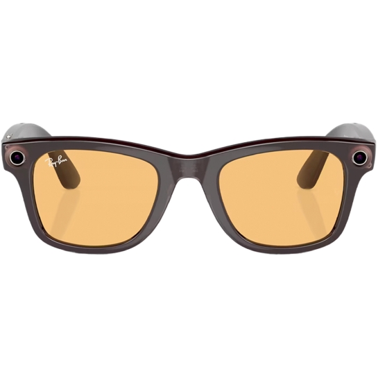 Смарт-очки Ray-ban Meta Wayfarer Shiny Rebel Black Polarized Amber - цена, характеристики, отзывы, рассрочка, фото 2