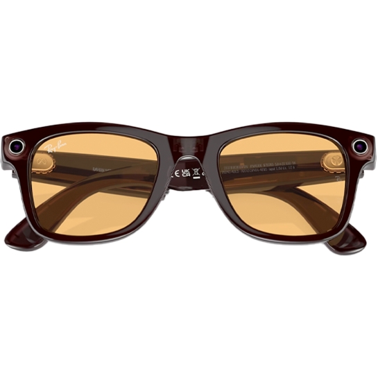 Смарт-очки Ray-ban Meta Wayfarer Shiny Rebel Black Polarized Amber - цена, характеристики, отзывы, рассрочка, фото 5