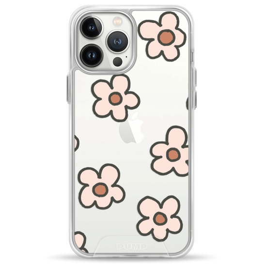 Чехол Pump Transparency Silver Button Case for iPhone 13 Pro Max Daisies - цена, характеристики, отзывы, рассрочка, фото 1