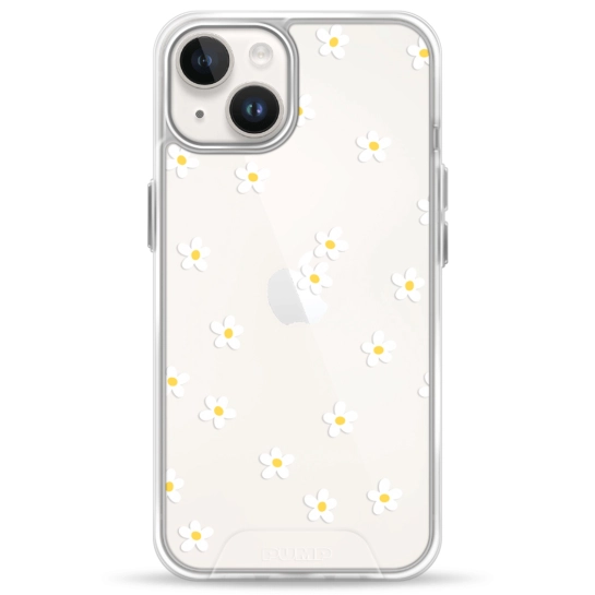 Чехол Pump Transparency Silver Button Case for iPhone 14 Chamomile