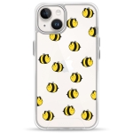 Чохол Pump Transparency Silver Button Case for iPhone 14 Bees
