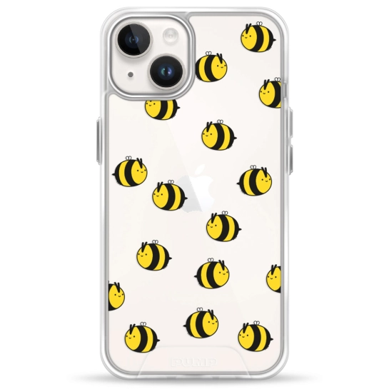 Чохол Pump Transparency Silver Button Case for iPhone 14 Bees