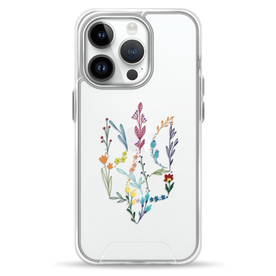 Чохол Pump Transparency Silver Button Case for iPhone 14 Pro Floral herb - цена, характеристики, отзывы, рассрочка, фото 1