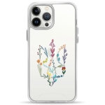 Чохол Pump Transparency Silver Button Case for iPhone 13 Pro Max Floral herb