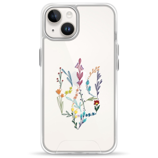 Чохол Pump Transparency Silver Button Case for iPhone 14 Floral herb - цена, характеристики, отзывы, рассрочка, фото 1