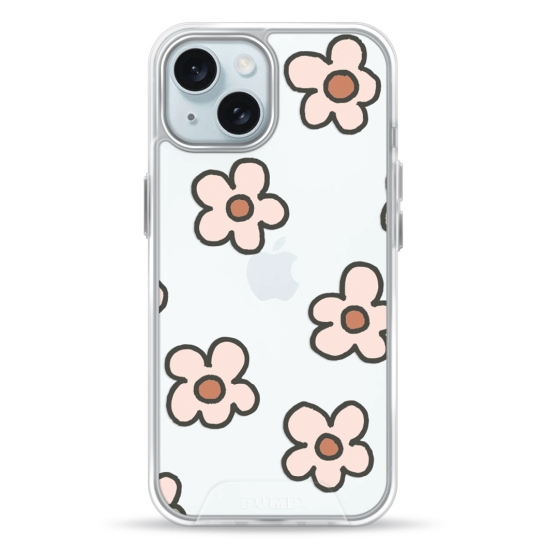 Чохол Pump Transparency Silver Button Case for iPhone 15 Daisies - ціна, характеристики, відгуки, розстрочка, фото 1