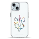 Чехол Pump Transparency Silver Button Case for iPhone 15 Floral herb