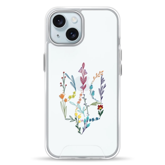 Чохол Pump Transparency Silver Button Case for iPhone 15 Floral herb - ціна, характеристики, відгуки, розстрочка, фото 1