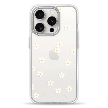 Чохол Pump Transparency Silver Button Case for iPhone 15 Pro Chamomile - цена, характеристики, отзывы, рассрочка, фото 1