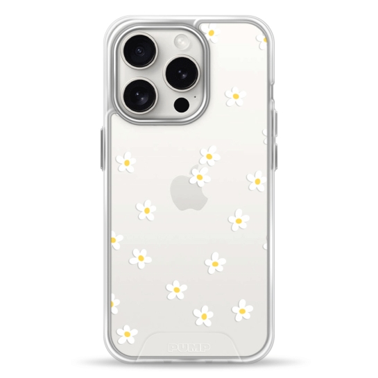 Чохол Pump Transparency Silver Button Case for iPhone 15 Pro Chamomile - ціна, характеристики, відгуки, розстрочка, фото 1