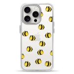 Чохол Pump Transparency Silver Button Case for iPhone 15 Pro Bees