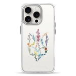 Чехол Pump Transparency Silver Button Case for iPhone 15 Pro Floral herb