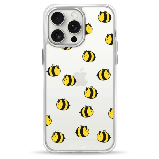 Чохол Pump Transparency Silver Button Case for iPhone 15 Pro Max Bees - ціна, характеристики, відгуки, розстрочка, фото 1