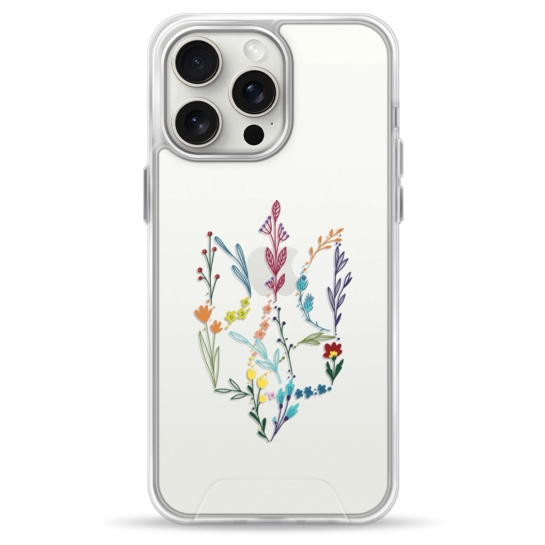Чохол Pump Transparency Silver Button Case for iPhone 15 Pro Max Floral herb - ціна, характеристики, відгуки, розстрочка, фото 1