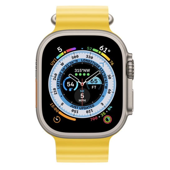 Б/У Смарт-годинник Apple Watch Ultra + LTE 49mm Titanium Case with Yellow Ocean Band (Ідеальний) - ціна, характеристики, відгуки, розстрочка, фото 2