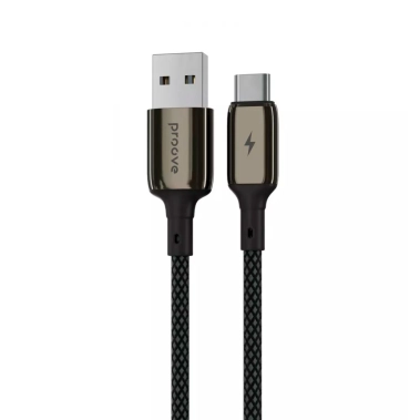 Кабель Proove Dense Metal Type-C 2.4A (1m) Black - цена, характеристики, отзывы, рассрочка, фото 1