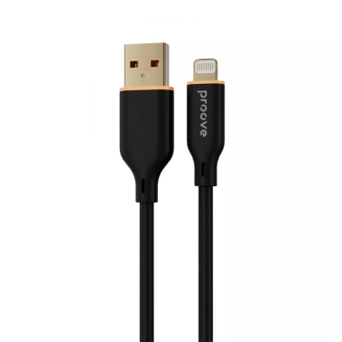 Кабель Proove Jelly Silicone USB to Lightning 2.4A (1m) Black - цена, характеристики, отзывы, рассрочка, фото 1