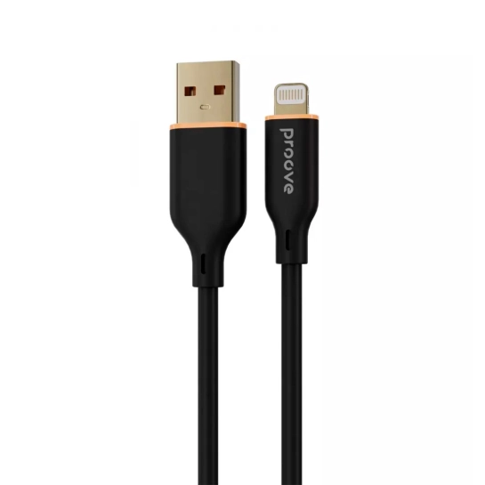 Кабель Proove Jelly Silicone USB to Lightning 2.4A (1m) Black
