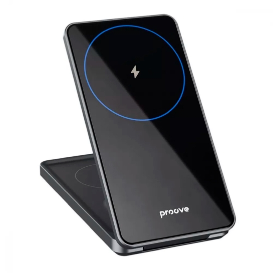 Беспроводное зарядное устройство Proove Metal Edge 3 in 1 Black - цена, характеристики, отзывы, рассрочка, фото 1