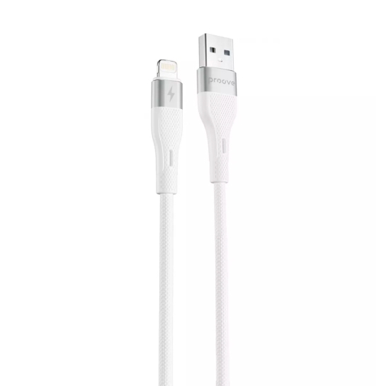 Кабель Proove Light Silicone USB to Lightning 2.4A (1m) White - ціна, характеристики, відгуки, розстрочка, фото 1