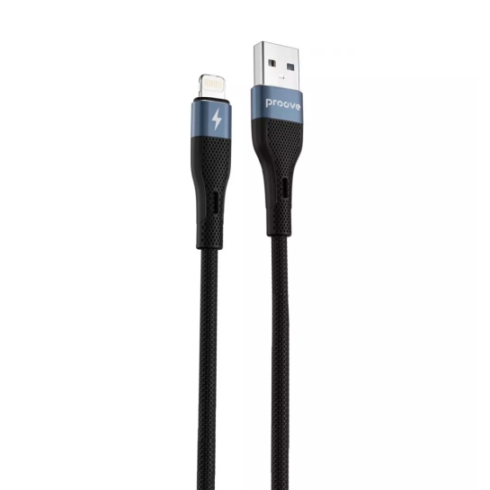 Кабель Proove Light Silicone USB to Lightning 2.4A (1m) Black - ціна, характеристики, відгуки, розстрочка, фото 1