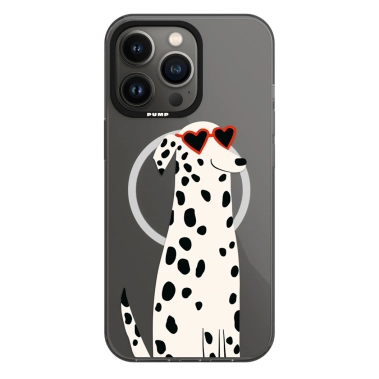 Чохол Pump Framed Silicone Case with MagSafe for iPhone 14 Pro Max Clear/Black Dalmatin - цена, характеристики, отзывы, рассрочка, фото 1