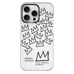 Чехол Pump Framed Silicone Case with MagSafe for iPhone 14 Pro Max Clear/Black Basquiat 2