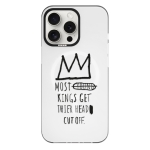 Чехол Pump Framed Silicone Case with MagSafe for iPhone 14 Pro Max Clear/Black Basquiat 3