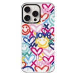 Чехол Pump Framed Silicone Case with MagSafe for iPhone 14 Pro Max Clear/Black Love