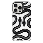 Чохол Pump Framed Silicone Case with MagSafe for iPhone 14 Pro Max Clear/Black Black Snake