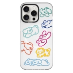 Чохол Pump Framed Silicone Case with MagSafe for iPhone 14 Pro Max Clear/Black Cloudy dogs