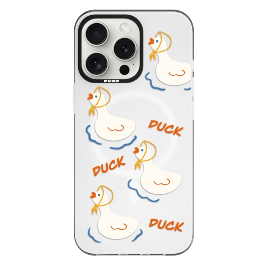 Чехол Pump Framed Silicone Case with MagSafe for iPhone 14 Pro Max Clear/Black Duck world - цена, характеристики, отзывы, рассрочка, фото 1