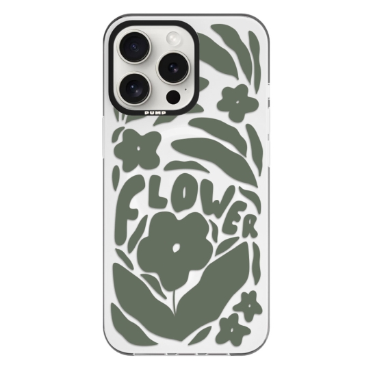 Чохол Pump Framed Silicone Case with MagSafe for iPhone 14 Pro Max Clear/Black Word flower - цена, характеристики, отзывы, рассрочка, фото 1