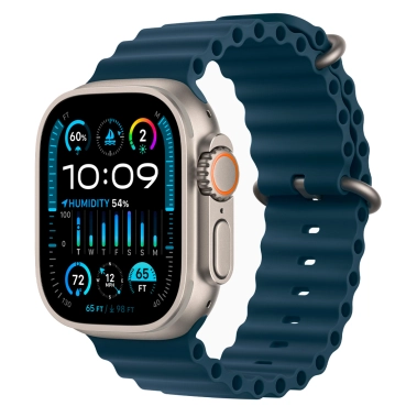 Б/У Смарт-годинник Apple Watch Ultra 2 + LTE 49mm Titanium Case with Blue Ocean Band (Відмінний) - цена, характеристики, отзывы, рассрочка, фото 1