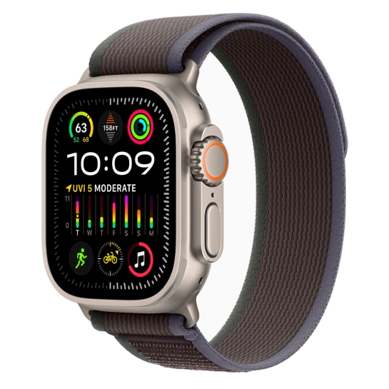 Б/У Смарт-годинник Apple Watch Ultra 2 + LTE 49mm Titanium Case with Blue/Black Trail Loop - S/M (Отличное)