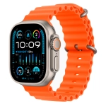 Б/У Смарт-часы Apple Watch Ultra 2 + LTE 49mm Titanium Case with Orange Ocean Band (Идеальное)