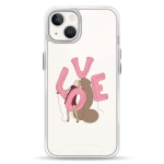 Чехол Pump Transparency Silver Button Case for iPhone 13 LoveLove
