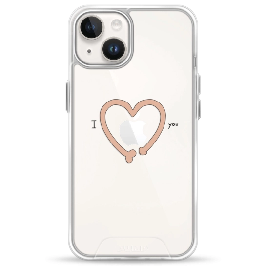 Чохол Pump Transparency Silver Button Case for iPhone 14 IheartYou