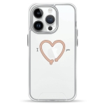 Чехол Pump Transparency Silver Button Case for iPhone 14 Pro IheartYou