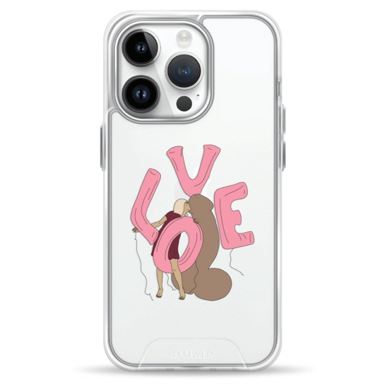 Чехол Pump Transparency Silver Button Case for iPhone 14 Pro LoveLove - цена, характеристики, отзывы, рассрочка, фото 1