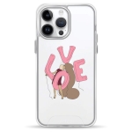 Чехол Pump Transparency Silver Button Case for iPhone 14 Pro Max LoveLove