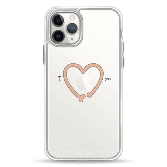 Чохол Pump Transparency Silver Button Case for iPhone 11 Pro IheartYou
