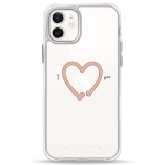 Чехол Pump Transparency Silver Button Case for iPhone 12/12 Pro IheartYou