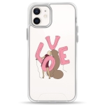 Чехол Pump Transparency Silver Button Case for iPhone 12/12 Pro LoveLove