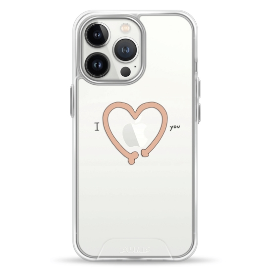 Чехол Pump Transparency Silver Button Case for iPhone 13 Pro IheartYou - цена, характеристики, отзывы, рассрочка, фото 1