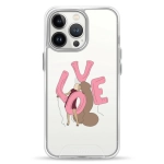 Чехол Pump Transparency Silver Button Case for iPhone 13 Pro LoveLove