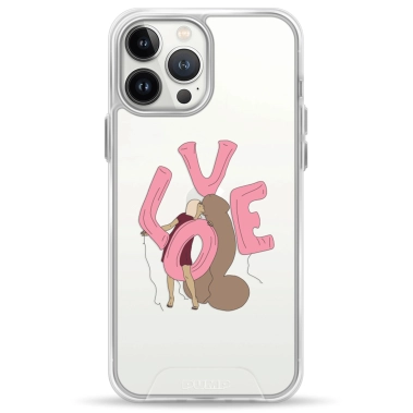 Чехол Pump Transparency Silver Button Case for iPhone 13 Pro Max LoveLove - цена, характеристики, отзывы, рассрочка, фото 1