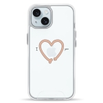 Чехол Pump Transparency Silver Button Case for iPhone 15 IheartYou
